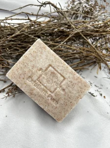 savon exfoliant peau peche